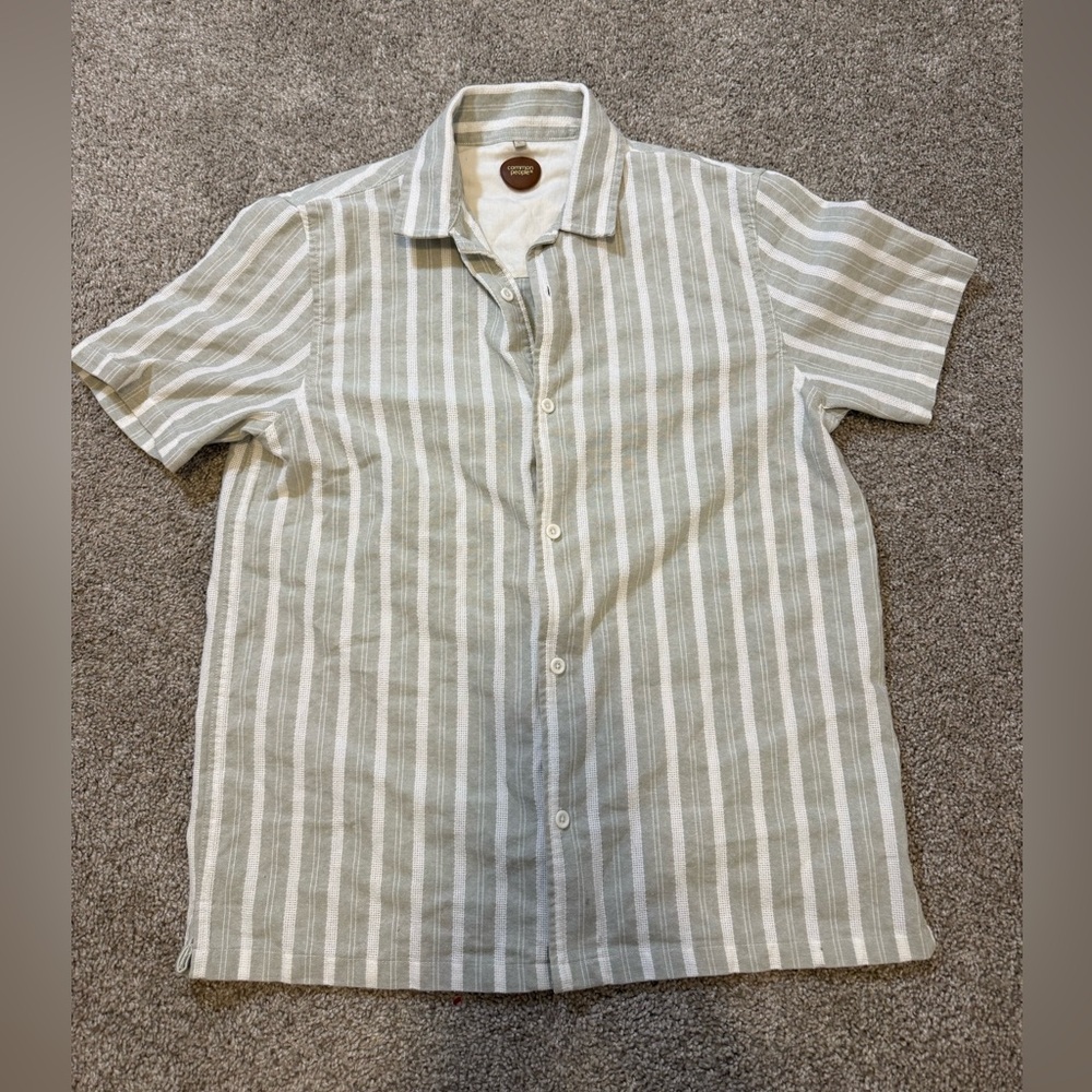 Common People Mens Cotton Blend‎ Button Up Shirt Large